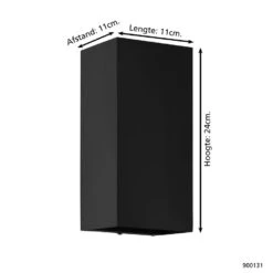 EGLO connect.z Eremitana-Z Smart Wandlamp Buiten- GU10 - 24 cm - Zwart -Winkel Voor Woonverlichting 1000085414 0103