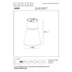 Lucide DERBY - Plafonnière Buiten - LED - 1x9W 2700K - IP65 - Zwart -Winkel Voor Woonverlichting 1000087833 0103