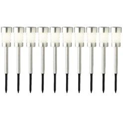 Lumineo Prikspots Set - 10 ST - Zilver - H26 Cm - RVS