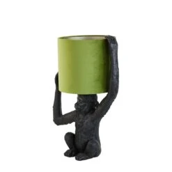 Tafellamp Monkey - Zwart/Groen - 46x32x68cm -Winkel Voor Woonverlichting 1000090097 0110