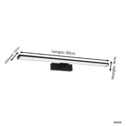 EGLO Pandella 1 Spiegellamp - LED - 60 Cm - Zwart/Wit -Winkel Voor Woonverlichting 1000091136 0103