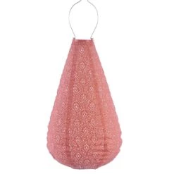 Lumiz - Solar Lampion Fan Drop - 28 Cm - Oranje