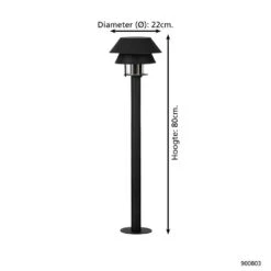EGLO CHIAPPERA Padverlichting - E27 - Zwart, Wit -Winkel Voor Woonverlichting 1000093899 0103