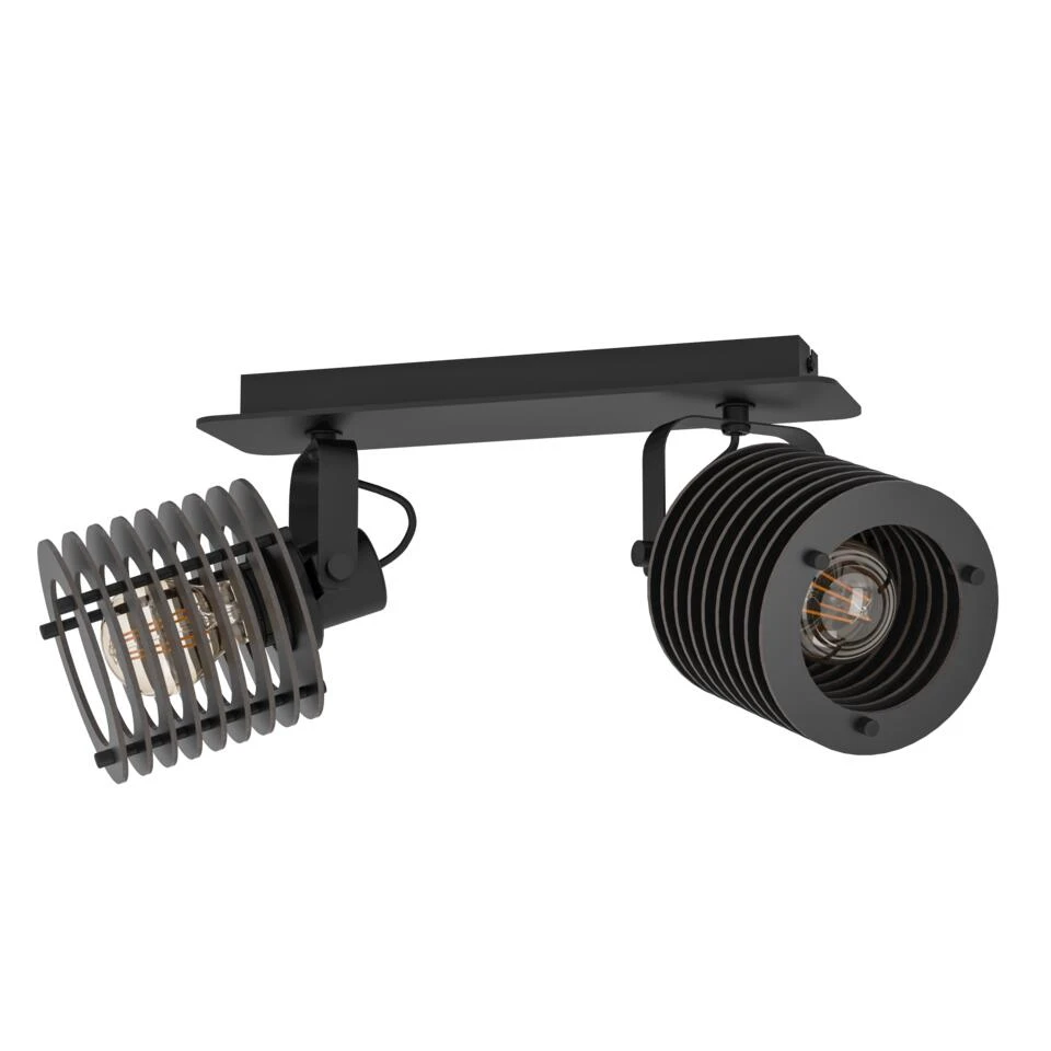 EGLO Segovia Spot - E27 - 33,5 Cm - Zwart - Staal/Hout 3 EGLO Segovia Spot - E27 - 33,5 Cm - Zwart - Staal/Hout