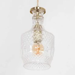 Mexlite Hanglamp Grazio - 1 Lichts - 12.5x150 Cm - Mat-goud -Winkel Voor Woonverlichting 1000098957 0103