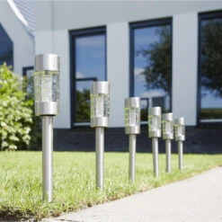 Luxform Solar Tuinlamp - 1x - RVS - LED Softtone Effect - D5 X H39 Cm -Winkel Voor Woonverlichting 1000099603 0101