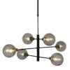 Steinhauer Hanglamp Constellation - 6 Lichts - Ø 105 Cm - Rook - Zwart