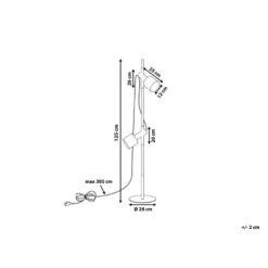 Beliani Staande Lamp OWENS - Zwart Eikenhout -Winkel Voor Woonverlichting 125ddc8025384c479c93d50ca82a48a5