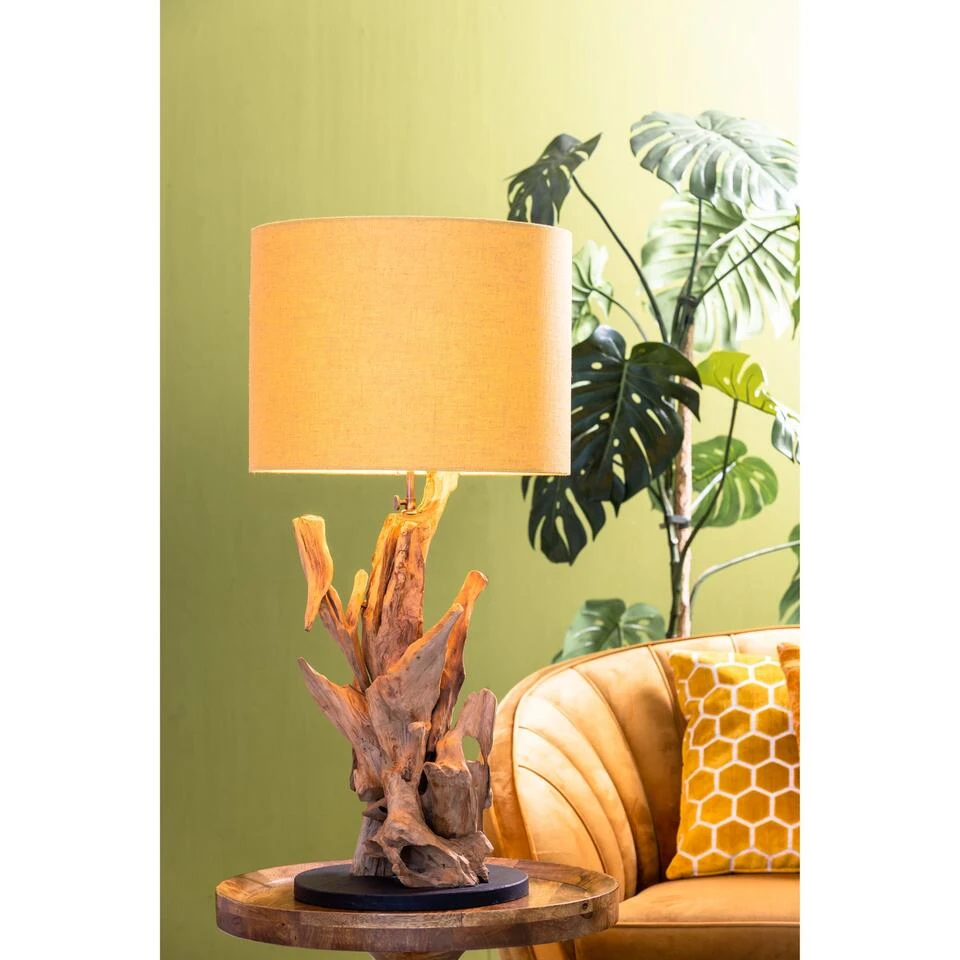 Lampenkap Cilinder LIVIGNO - 40-40-30cm - Oker 4 Lampenkap Cilinder LIVIGNO - 40-40-30cm - Oker - Afbeelding 2