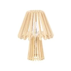 Beliani Tafellamp CLYDE - Lichte Houtkleur Multiplex