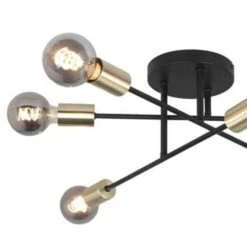 Highlight Plafondlamp Sticks 6 Lichts - Ø 70 Cm - Goud Zwart 5 Highlight Plafondlamp Sticks 6 Lichts - Ø 70 Cm - Goud Zwart -Winkel Voor Woonverlichting 1919997329 0101
