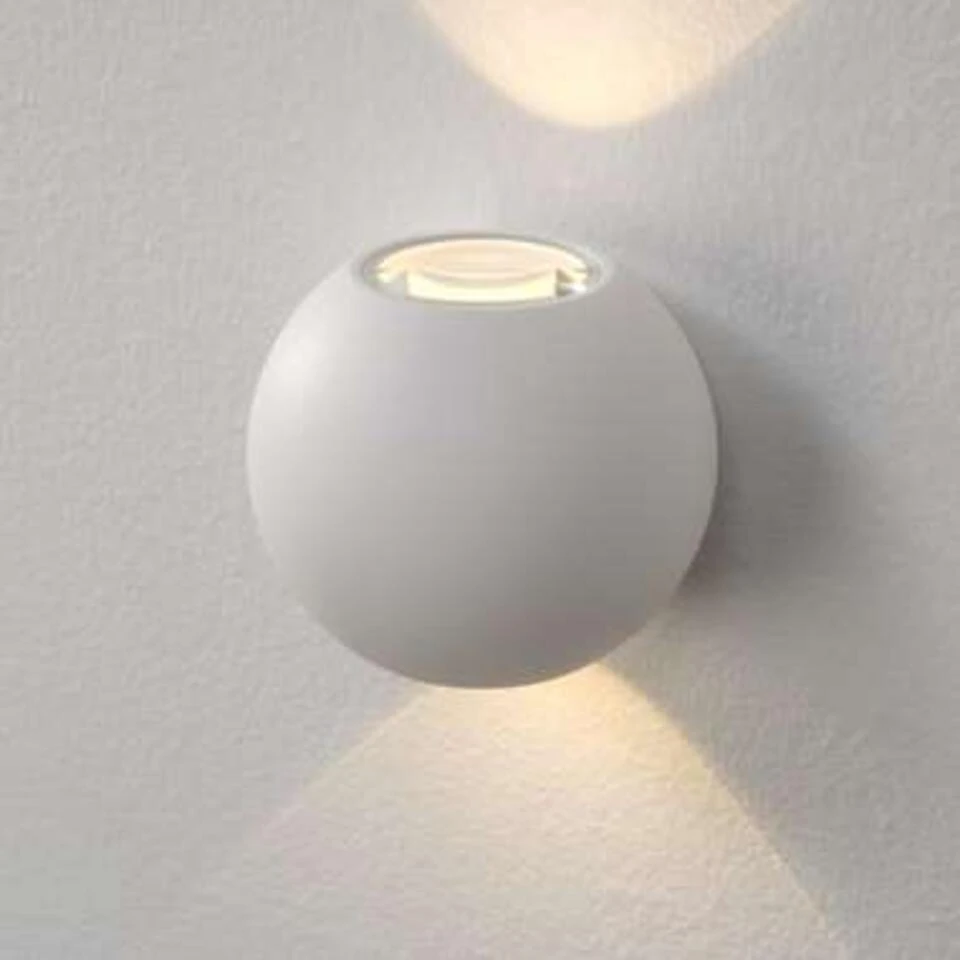 Artdelight Wandlamp Denver - Ø 10 Cm - Wit 4 Artdelight Wandlamp Denver - Ø 10 Cm - Wit - Afbeelding 2