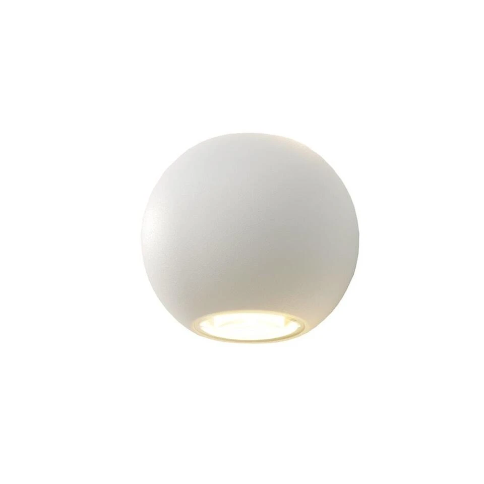 Artdelight Wandlamp Denver - Ø 10 Cm - Wit 3 Artdelight Wandlamp Denver - Ø 10 Cm - Wit