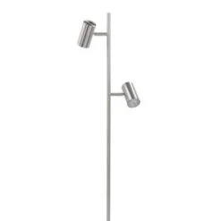 Highlight Vloerlamp Burgos - 2 Lichts - H 142 Cm - Mat Chroom -Winkel Voor Woonverlichting 1964006550 0102
