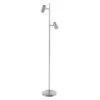 Highlight Vloerlamp Burgos - 2 Lichts - H 142 Cm - Mat Chroom -Winkel Voor Woonverlichting 1964006550