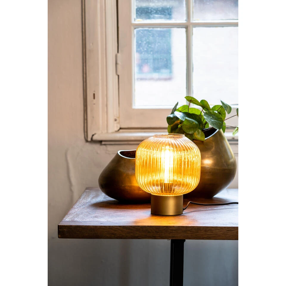 Tafellamp Linnea - Antiek Brons - Ø20cm 4 Tafellamp Linnea - Antiek Brons - Ø20cm - Afbeelding 2