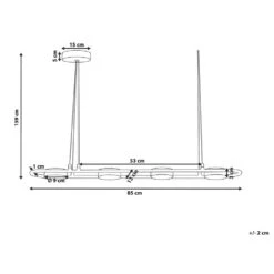 Beliani Hanglamp MALI - Zwart Staal -Winkel Voor Woonverlichting 27838ad64cf04c78b4001e4da5e00f57