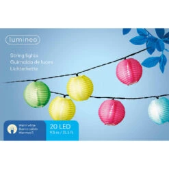 Lumineo Lichtsnoer Lampionnen - LED - 5 Kleuren - 14,5 Meter -Winkel Voor Woonverlichting 2bce01cf22874498aaf7b337631df5a6