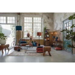 Cilinder Lampenkap Velours - Petrol Blue - Ø35x30cm -Winkel Voor Woonverlichting 2f1cd028b5f248b8b8e986c600fbaf45