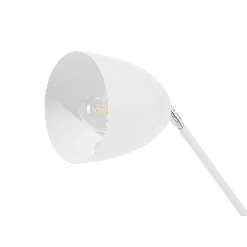 Beliani Staande Lamp CHANZA - Wit Metaal 5 Beliani Staande Lamp CHANZA - Wit Metaal - Afbeelding 4