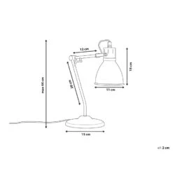 Beliani Tafellamp MONSAN - Messing Staal 8 Beliani Tafellamp MONSAN - Messing Staal -Winkel Voor Woonverlichting 5e84c94830304397b77e896b82733c21
