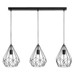 Hanglamp Marnix 3 Lichts - Zwart - 120x25 Cm -Winkel Voor Woonverlichting 60101411 0101