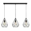 Hanglamp Marnix 3 Lichts - Zwart - 120x25 Cm -Winkel Voor Woonverlichting 60101411