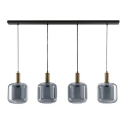 Hanglamp Toulouse 4-lichts - Zwart - 150x120x10 Cm -Winkel Voor Woonverlichting 60104009 0101