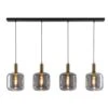 Hanglamp Toulouse 4-lichts - Zwart - 150x120x10 Cm