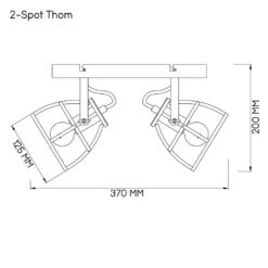 2-spot Thom - Antiek Zwart 7 2-spot Thom - Antiek Zwart -Winkel Voor Woonverlichting 60201072 9700