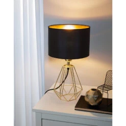 EGLO Tafellamp Carlton 2 - Zwart/goud -Winkel Voor Woonverlichting 81007414 9050