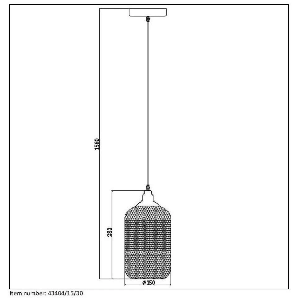 Lucide Hanglamp Mesh - Zwart - Ø15 Cm 5 Lucide Hanglamp Mesh - Zwart - Ø15 Cm - Afbeelding 3