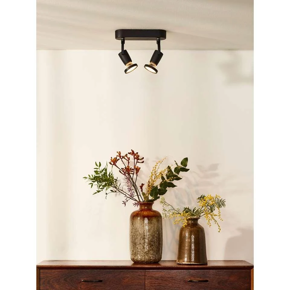 Lucide 2-plafondspot Jaster - Zwart 5 Lucide 2-plafondspot Jaster - Zwart - Afbeelding 3