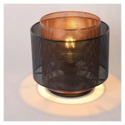 Lucide Tafellamp Orrin - Zwart - Ø25 Cm -Winkel Voor Woonverlichting 81018523 0600