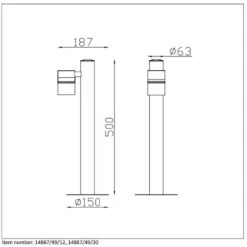 Lucide LED Sokkellamp Buiten ARNE IP44 - Mat Chroom - Ø6,3 Cm -Winkel Voor Woonverlichting 81018825 1600