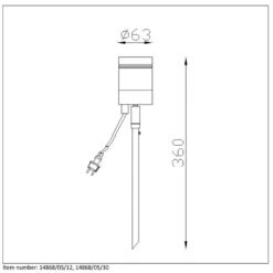 Lucide LED Tuinspot ARNE IP44 - Zwart - Ø6,3 Cm -Winkel Voor Woonverlichting 81018828 1600
