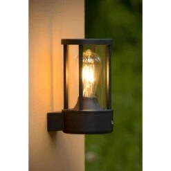 Lucide Wandlamp Buiten LORI IP44 - Antraciet - 14,7x12x21,8 Cm -Winkel Voor Woonverlichting 81018835 0300