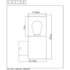 Lucide Wandlamp Buiten FEDOR IP44 - Mat Chroom - 10,2x14,5x23 Cm -Winkel Voor Woonverlichting 81018837 2606