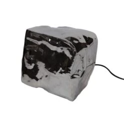 Industriële Tafellamp Rocks Chrome Glas - 28x28x28 Cm - Glas - Zilverkleurig -Winkel Voor Woonverlichting 9a50ef9227084151b4ee6d69391cd782