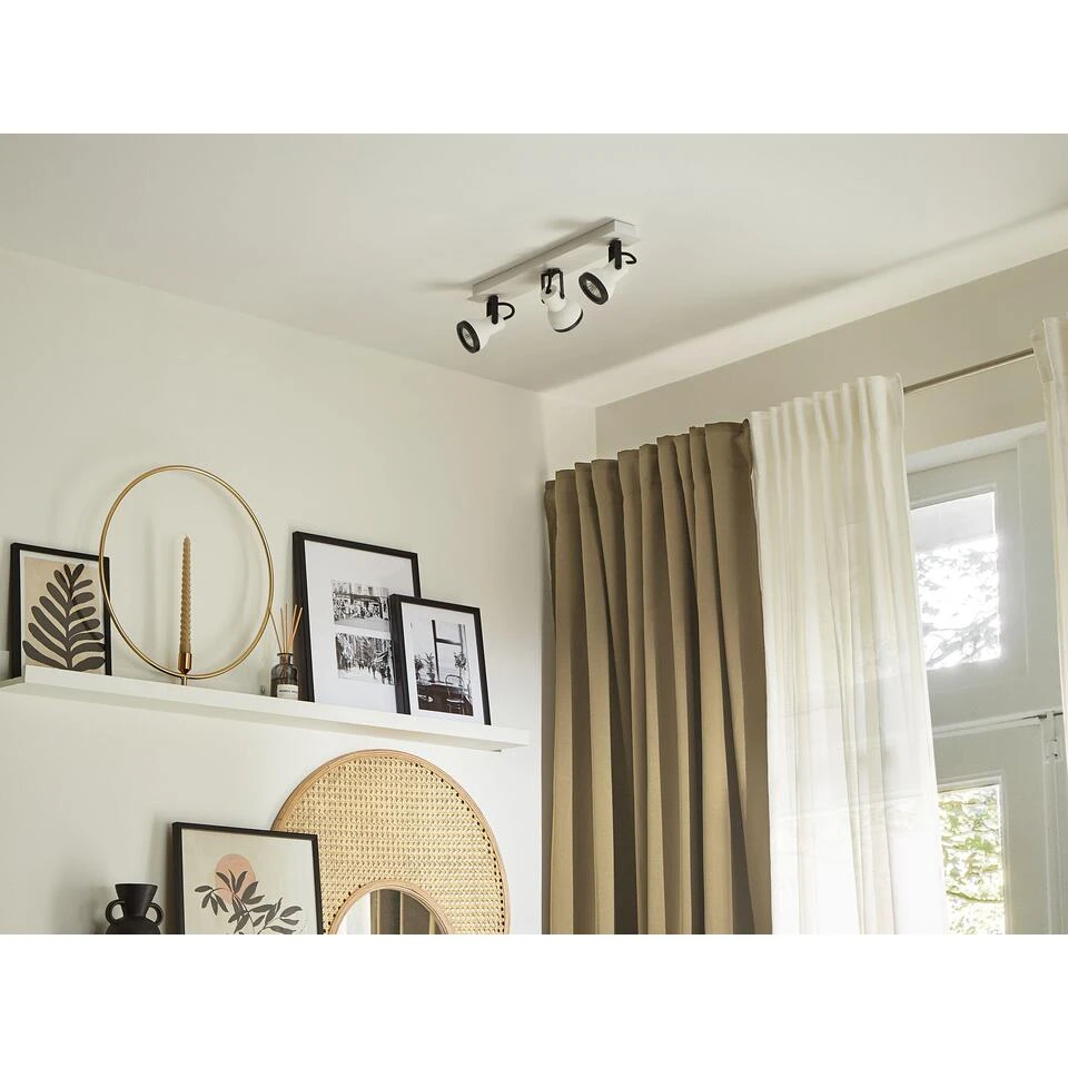 Beliani Plafondlamp BARO - Wit Ijzer 6 Beliani Plafondlamp BARO - Wit Ijzer - Afbeelding 4