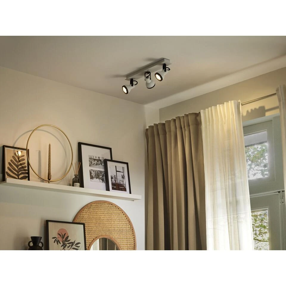 Beliani Plafondlamp BARO - Wit Ijzer 4 Beliani Plafondlamp BARO - Wit Ijzer - Afbeelding 2