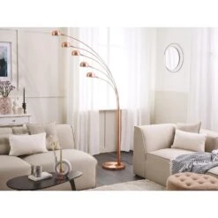 Beliani Staande Lamp FLINDERS - Koper Metaal -Winkel Voor Woonverlichting eb4adbf445ab4a05ae3ebbe3ddefbbb0