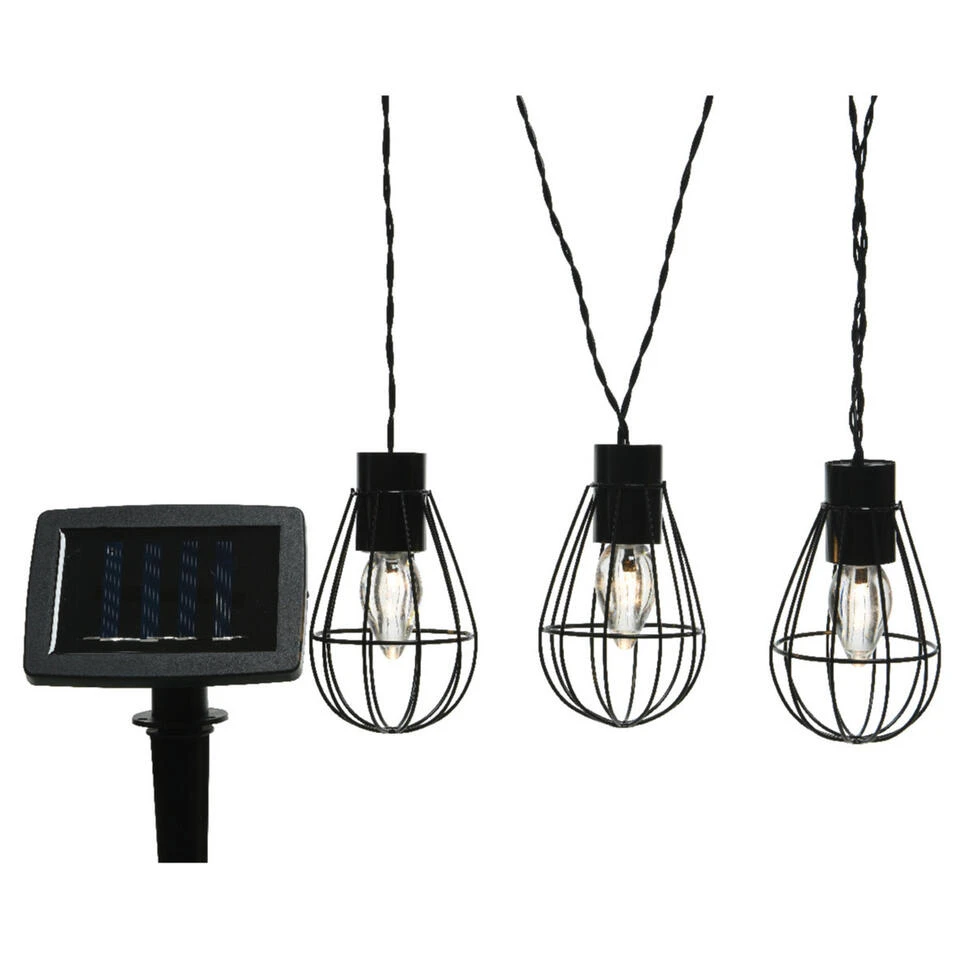 Lumineo Lichtsnoer - Solar - Metaal - 8 Lampjes - 350 Cm 4 Lumineo Lichtsnoer - Solar - Metaal - 8 Lampjes - 350 Cm - Afbeelding 2