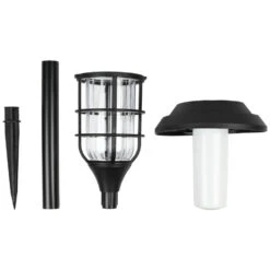 Benson Prikspot - Solar - 3x - Zwart - LED Flame Effect - H43 CmA  -Winkel Voor Woonverlichting f5002ed74a6c413b85ba967a2b51162e