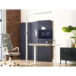 Beliani Staande Lamp MENSA - Wit Aluminium -Winkel Voor Woonverlichting f8056f7b85574084b72fa727213ce0c6