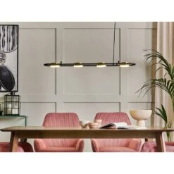 Beliani Hanglamp MALI - Zwart Staal -Winkel Voor Woonverlichting fb922383e20849d4bffda998abdd9946