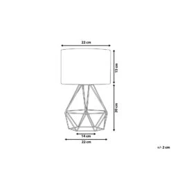 Beliani Bedlamp MARONI - Wit Metaal -Winkel Voor Woonverlichting fe41dc68f3474fa8920bcc440de66d1a